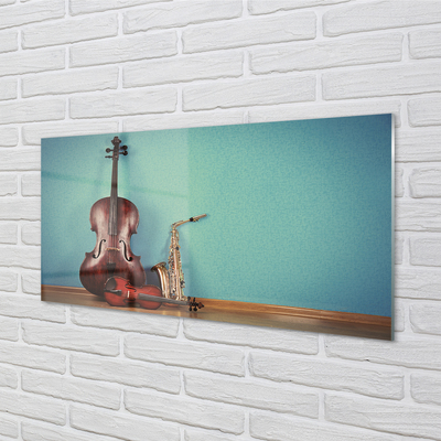 Acrylic print Violin trumpet