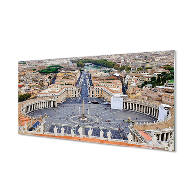 Acrylic print Rome vatican panorama square