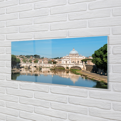 Acrylic print Rome river bridges