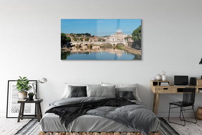 Acrylic print Rome river bridges