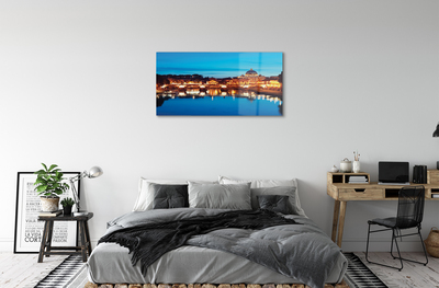 Acrylic print Rome bridge river sunset