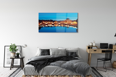Acrylic print Rome bridge river sunset