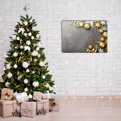 Acrylic Print Golden Stars Christmas holidays