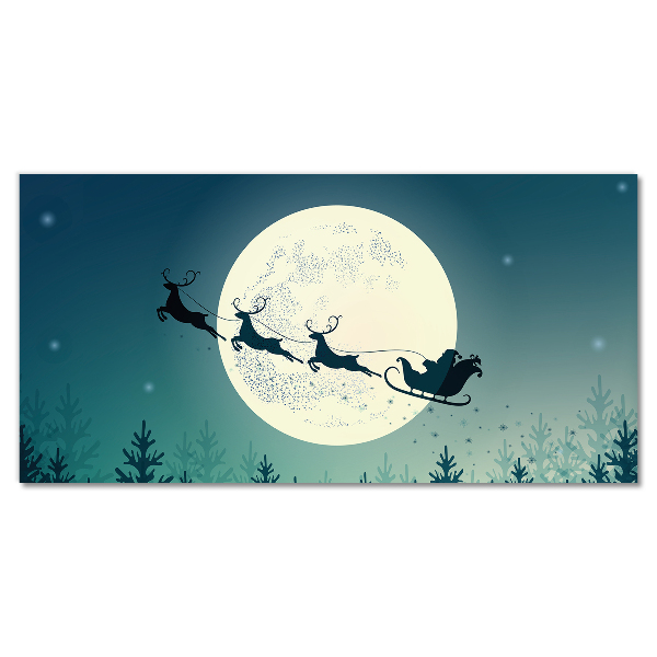 Acrylic Print Santa Claus Sleigh Christmas