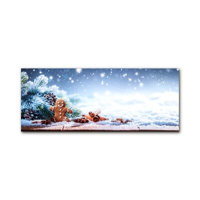 Acrylic Print Gingerbread Christmas holidays Snow