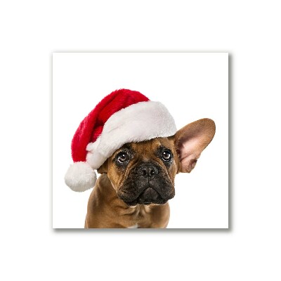 Canvas print Bulldog Dog Christmas