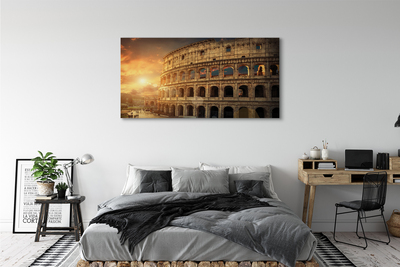 Canvas print Sunset rome colosseum