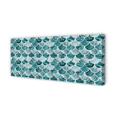 Canvas print Ground fish scales