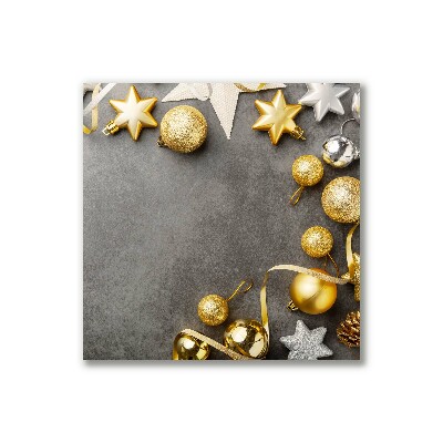 Canvas print Golden Stars Christmas holidays