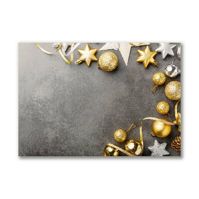 Canvas print Golden Stars Christmas holidays