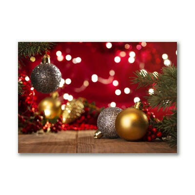Canvas print Christmas tree balls Christmas Decorations