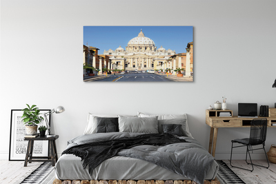 Canvas print Rome streets building cathedral