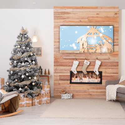 Canvas print Stable Christmas Winter