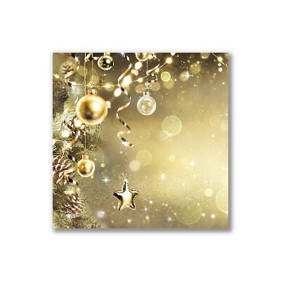 Canvas print Gold Christmas Holiday Decorations
