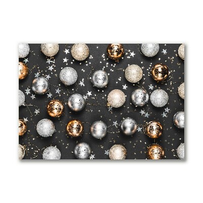Canvas print Holy Christmas baubles