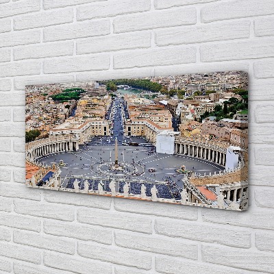 Canvas print Rome vatican panorama square