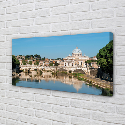 Canvas print Rome river bridges