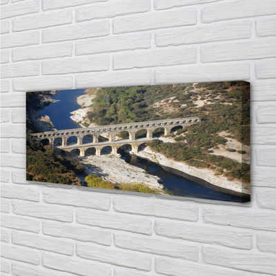 Canvas print Rome river aqueduct