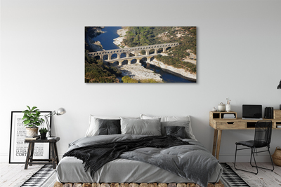 Canvas print Rome river aqueduct