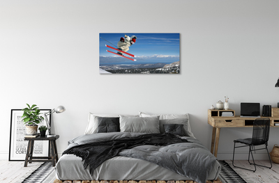 Canvas print Mountain-skiers