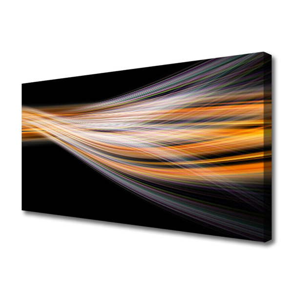 Canvas print Abstract art black grey orange