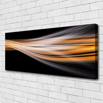 Canvas print Abstract art black grey orange