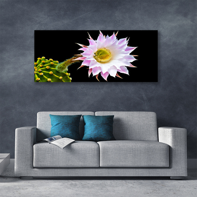 Canvas print Flower floral pink white yellow green