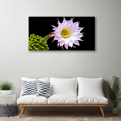 Canvas print Flower floral pink white yellow green