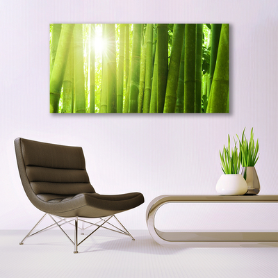 Canvas print Bamboo floral green