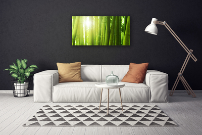 Canvas print Bamboo floral green