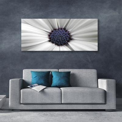Canvas print Flower floral white grey purple