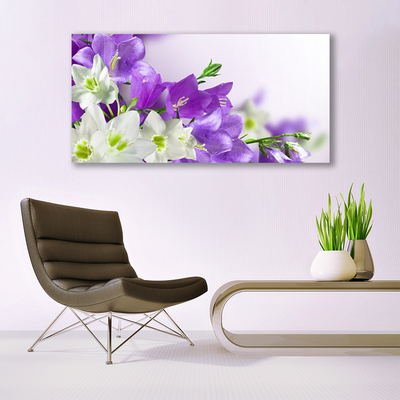 Canvas print Flowers floral white green pink