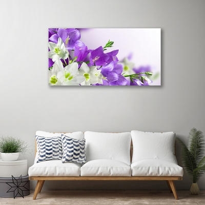 Canvas print Flowers floral white green pink