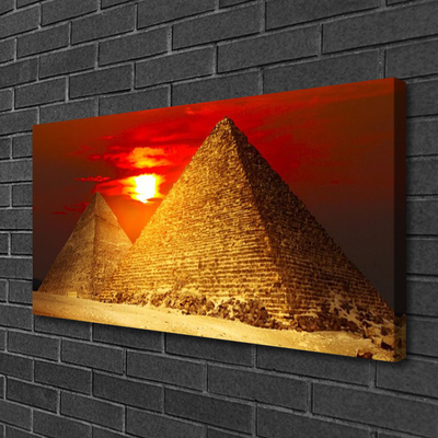 Canvas print Pyramids architecture yellow
