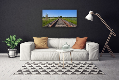 Canvas print Tracks architecture brown grey green