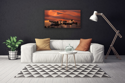 Canvas print City architecture yellow brown