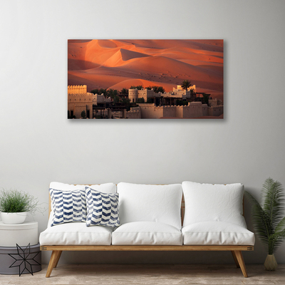 Canvas print City architecture yellow brown