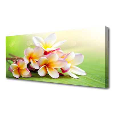 Canvas Wall art Flowers floral red white yellow