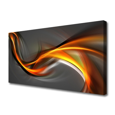 Canvas Wall art Abstract art yellow orange grey