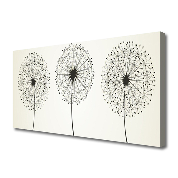 Canvas Wall art Flowers floral grey