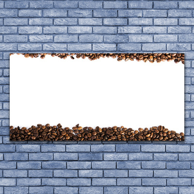 Canvas Wall art Coffee beans kitchen brown white