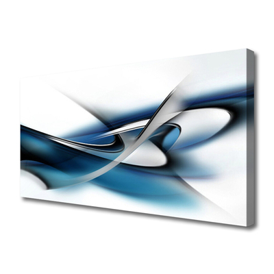 Canvas Wall art Abstract art grey blue white