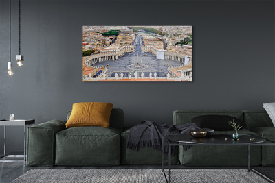 Glass print Rome vatican panorama square
