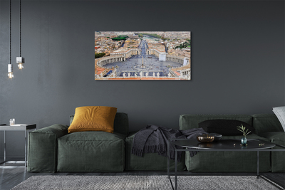 Glass print Rome vatican panorama square