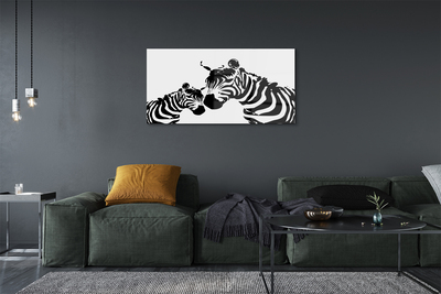 Glass print Painted zebra