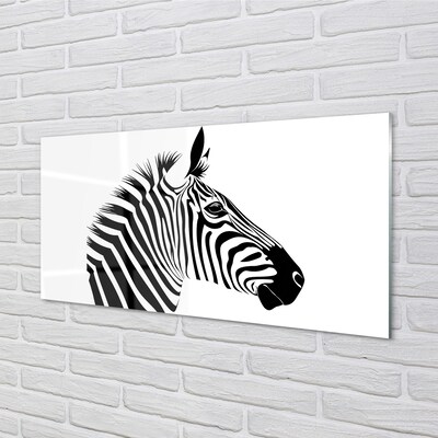 Glass print Illustration of zebra