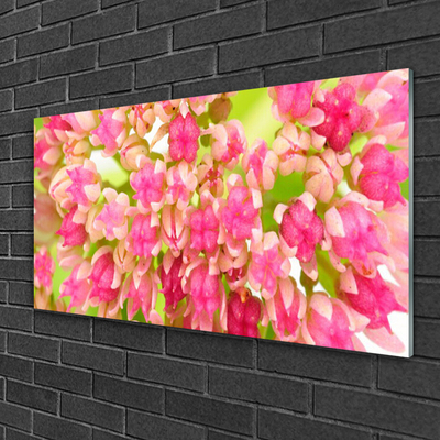 Glass Print Flower blossom floral pink