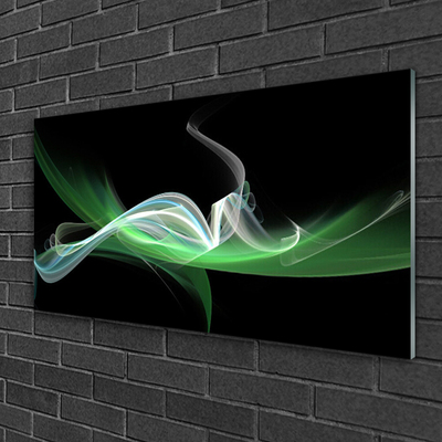Glass Print Abstract art art green black