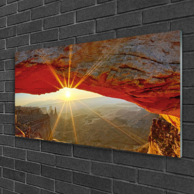 Glass Print Grand canyon landscape red brown