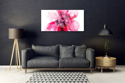 Glass Print Flower floral pink white